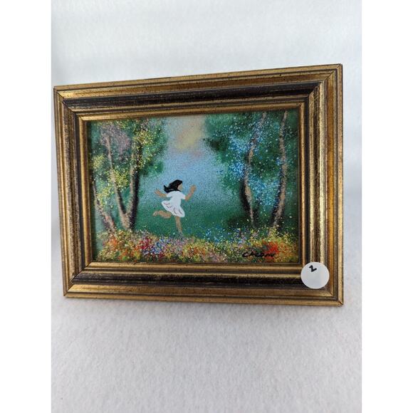 Louis Cardin Lot Of 4 Enamel On Copper Paintings See Photos And Description - Picture 9 of 16